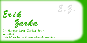 erik zarka business card